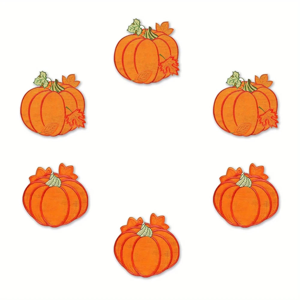 Festive Pumpkin Wooden Coaster